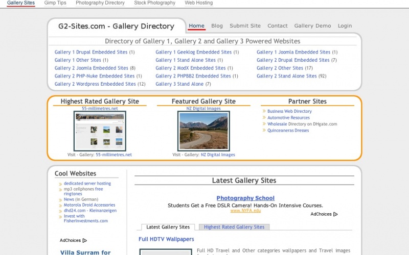 Drupal sites showcase screenshot