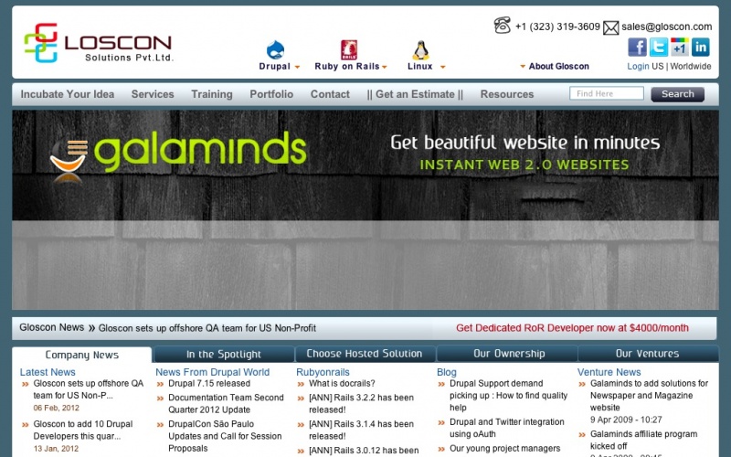 Drupal sites showcase screenshot
