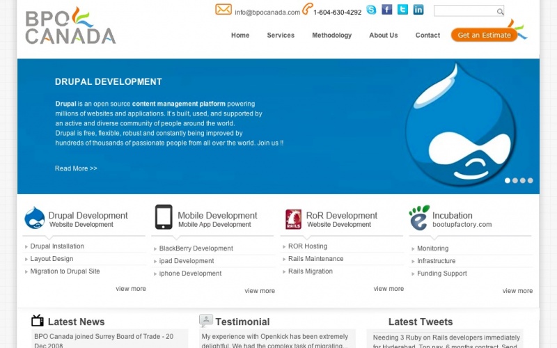 Drupal sites showcase screenshot