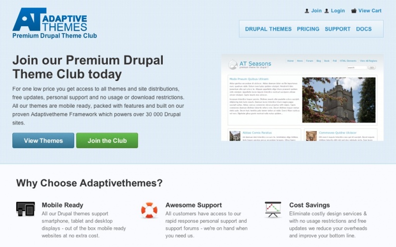 Drupal sites showcase screenshot