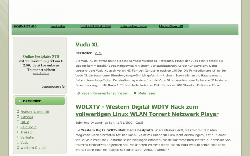 Drupal sites showcase screenshot