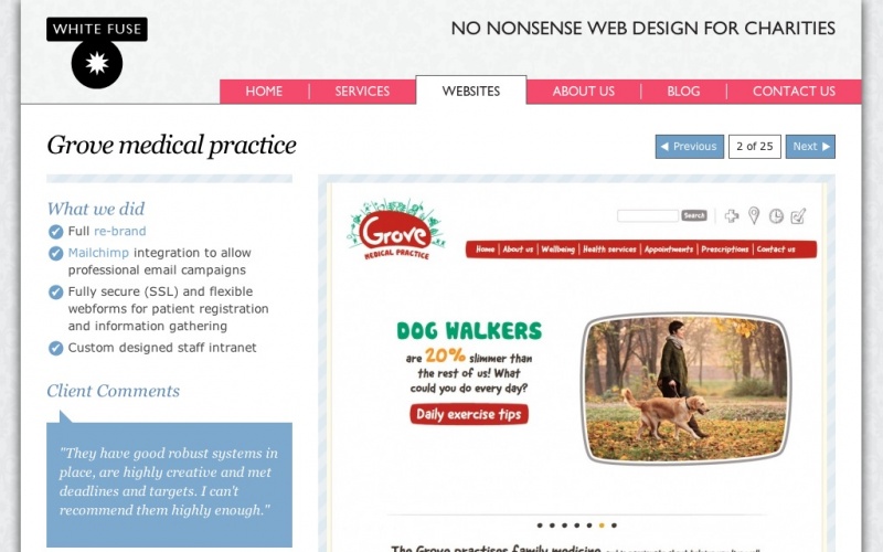 Drupal sites showcase screenshot